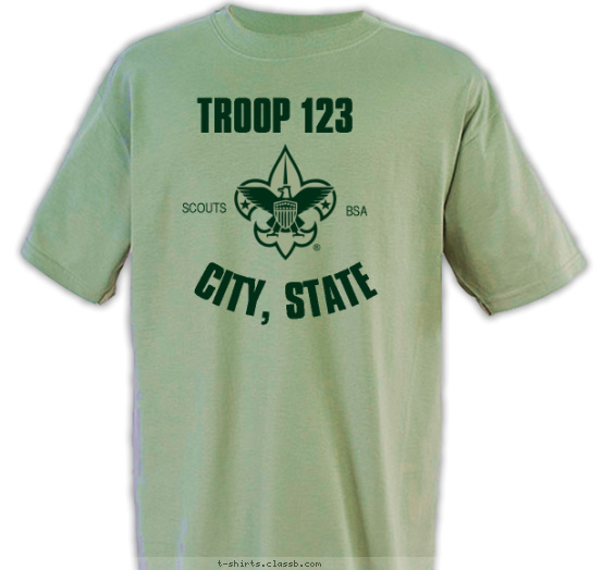 troop t-shirt design with 1 ink color - #SP3811
