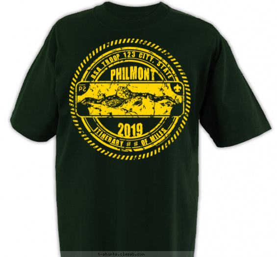 philmont t-shirt design with 1 ink color - #SP3817