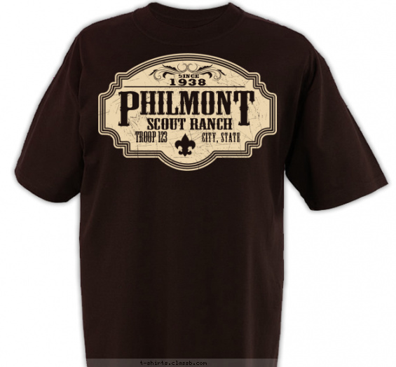 philmont t-shirt design with 1 ink color - #SP3819