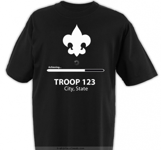 troop t-shirt design with 1 ink color - #SP3865