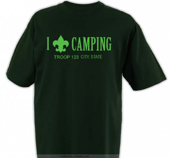 troop t-shirt design with 1 ink color - #SP3869