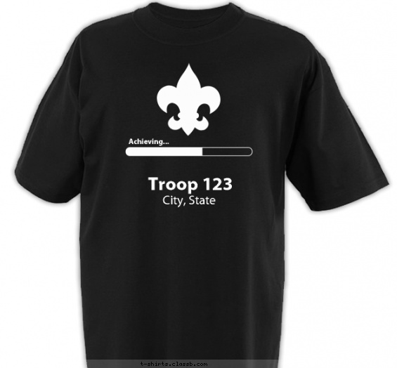 troop t-shirt design with 1 ink color - #SP3870