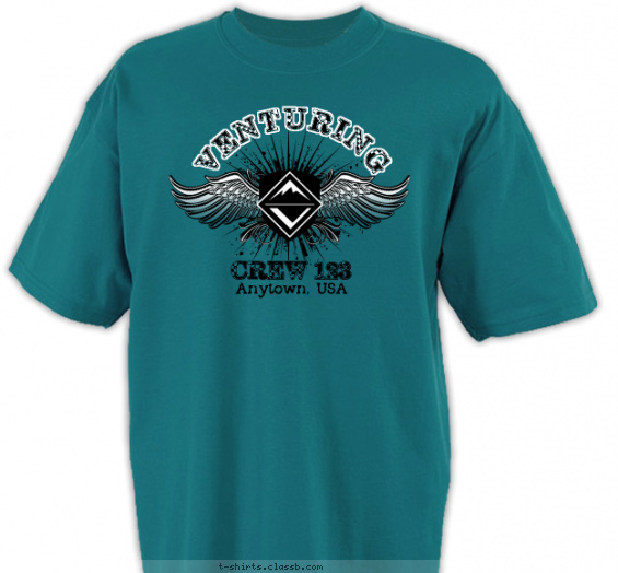venturing-crew t-shirt design with 2 ink colors - #SP3876