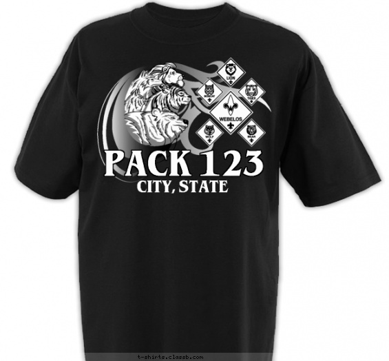 pack t-shirt design with 1 ink color - #SP3888