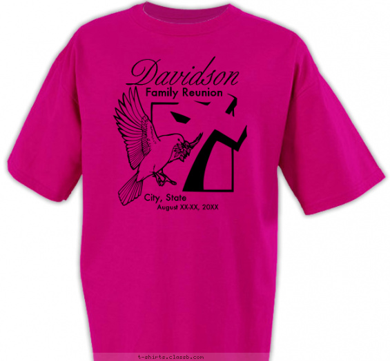 family-reunion t-shirt design with 1 ink color - #SP404