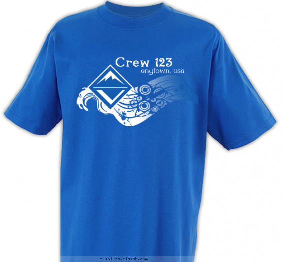 venturing-crew t-shirt design with 1 ink color - #SP4103