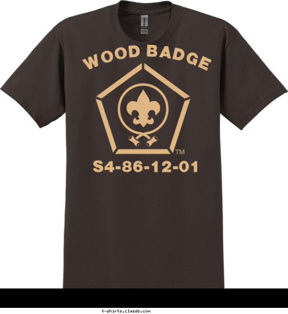 wood-badge-course t-shirt design with 1 ink color - #SP4181