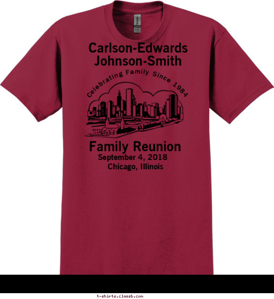 family-reunion t-shirt design with 1 ink color - #SP4194