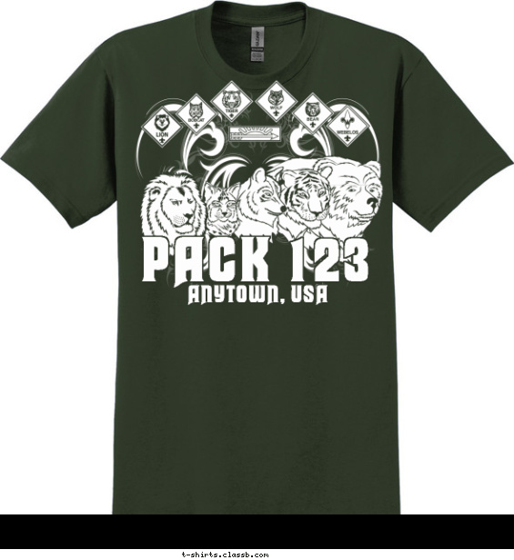 pack t-shirt design with 1 ink color - #SP4196