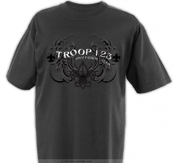 troop t-shirt design with 2 ink colors - #SP4211