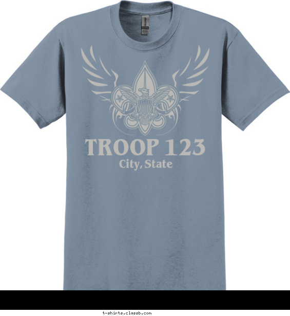 troop t-shirt design with 1 ink color - #SP4213