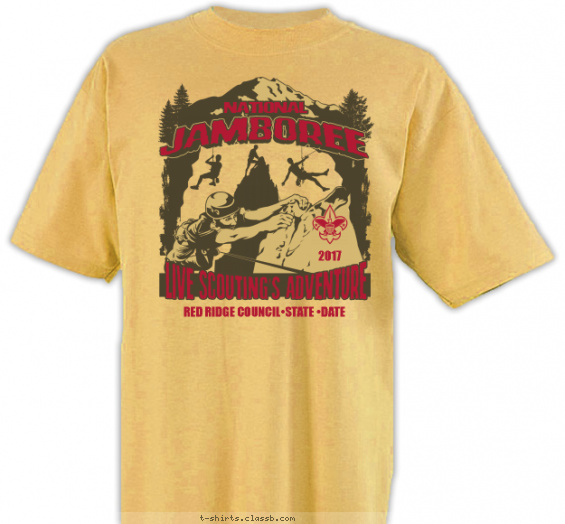 national-jamboree t-shirt design with 2 ink colors - #SP4215