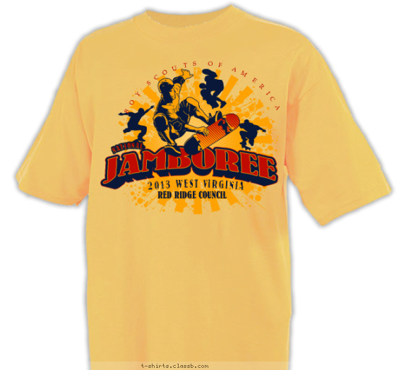 national-jamboree t-shirt design with 3 ink colors - #SP4216
