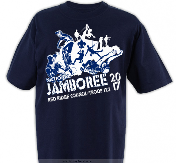 national-jamboree t-shirt design with 1 ink color - #SP4225