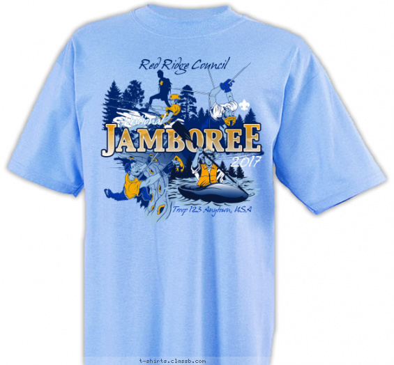 national-jamboree t-shirt design with 4 ink colors - #SP4226