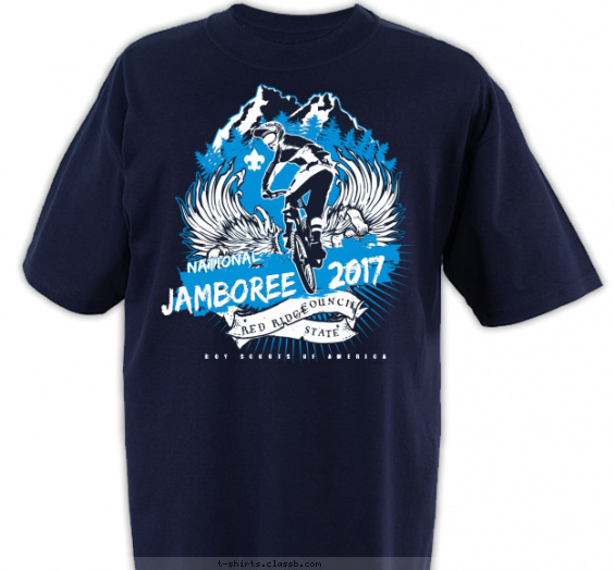 national-jamboree t-shirt design with 2 ink colors - #SP4227