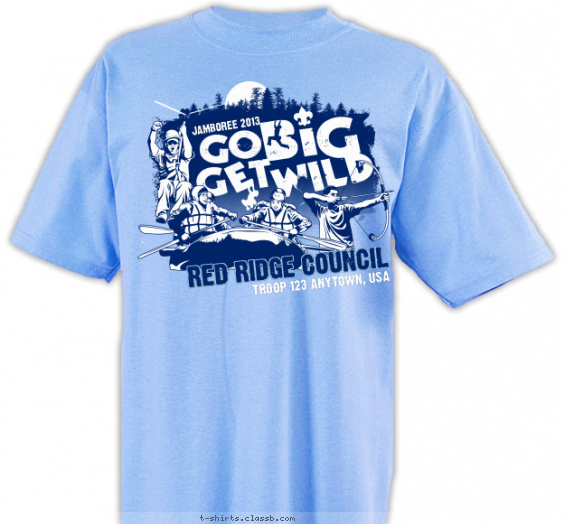 national-jamboree t-shirt design with 2 ink colors - #SP4230