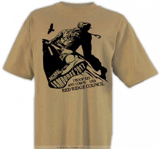 national-jamboree t-shirt design with 1 ink color - #SP4234