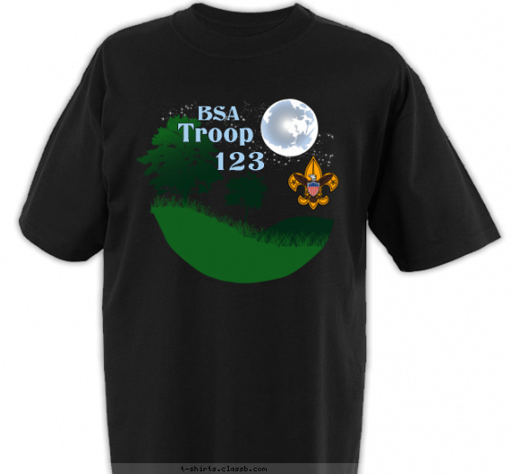 troop t-shirt design with 6 ink colors - #SP4240