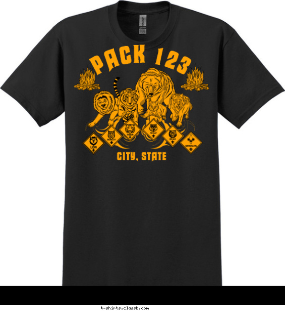 pack t-shirt design with 1 ink color - #SP4257