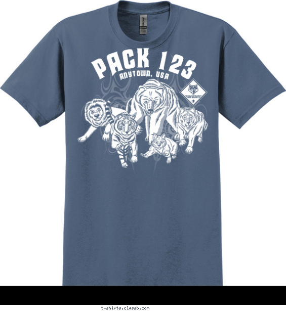 pack t-shirt design with 1 ink color - #SP4301