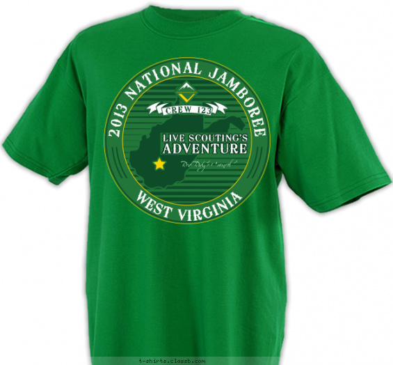 national-jamboree t-shirt design with 3 ink colors - #SP4321