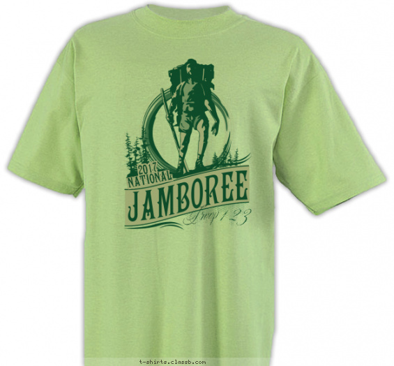 national-jamboree t-shirt design with 1 ink color - #SP4326