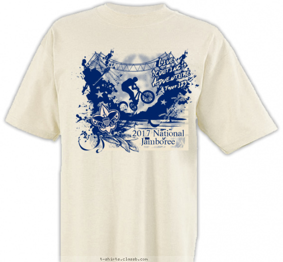 national-jamboree t-shirt design with 1 ink color - #SP4328