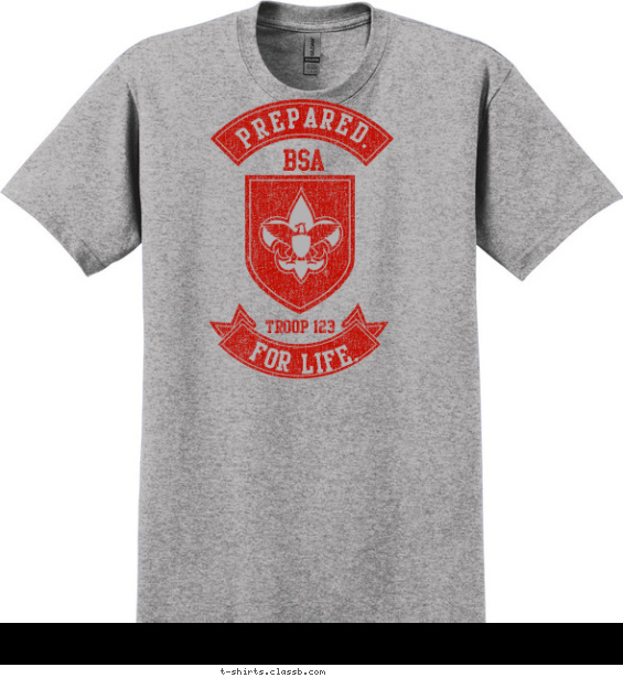troop t-shirt design with 1 ink color - #SP4330
