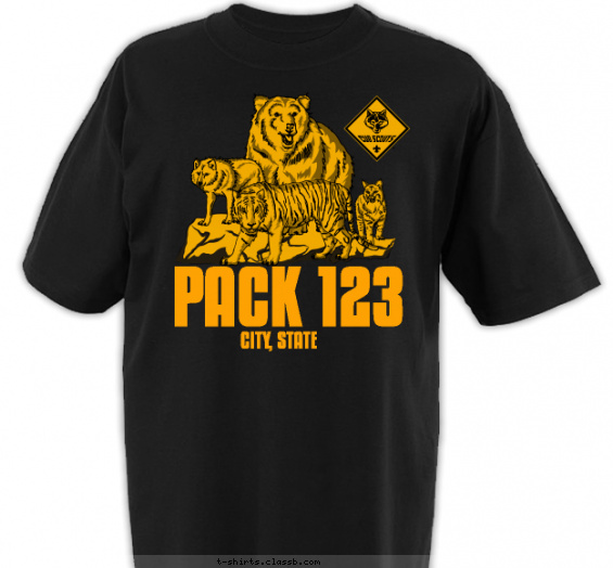 pack t-shirt design with 1 ink color - #SP4345