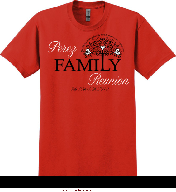 family-reunion t-shirt design with 2 ink colors - #SP4357