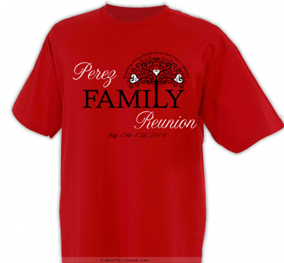 reunion t-shirt design with 2 ink colors - #SP4357
