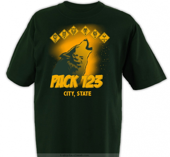 pack t-shirt design with 1 ink color - #SP4376