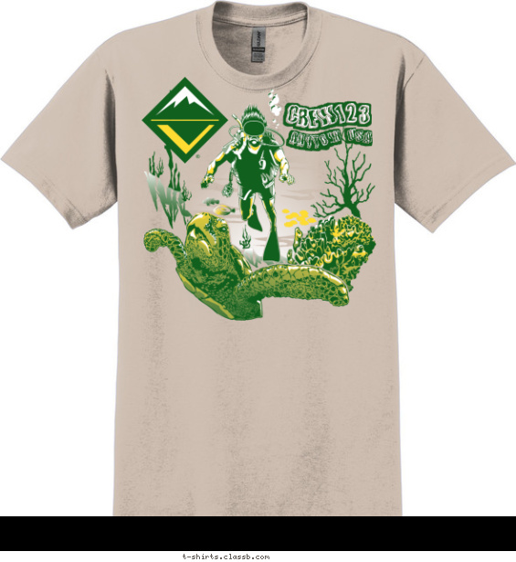 venturing-crew t-shirt design with 3 ink colors - #SP4389