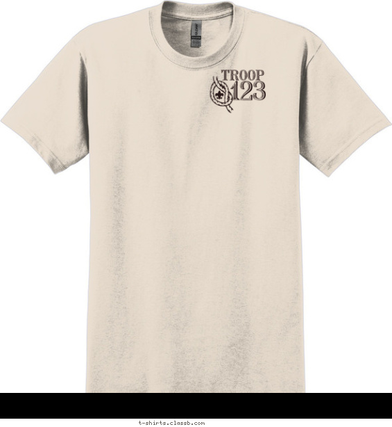 troop t-shirt design with 1 ink color - #SP439
