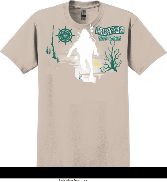 florida-sea-base t-shirt design with 3 ink colors - #SP4391