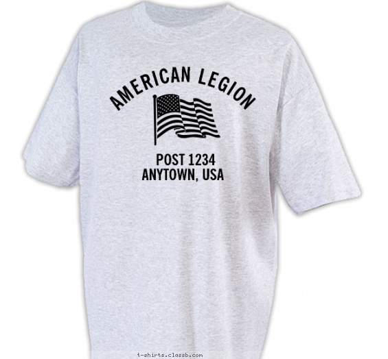 american-legion t-shirt design with 1 ink color - #SP4409