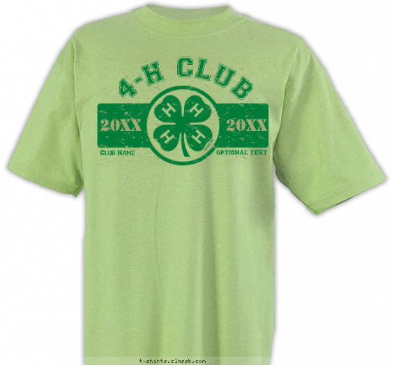 4-h-club t-shirt design with 1 ink color - #SP4414