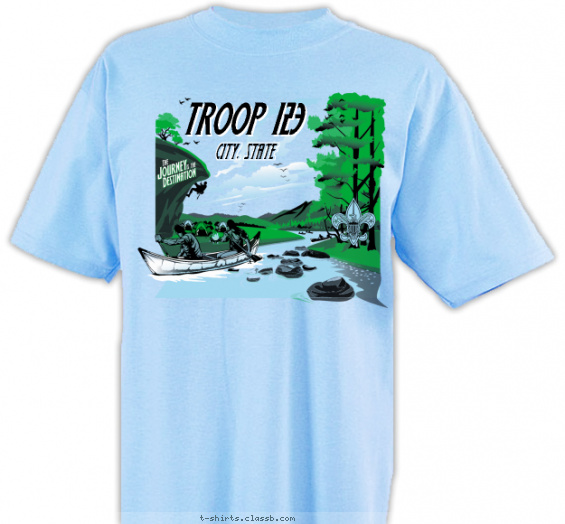 troop t-shirt design with 3 ink colors - #SP4422