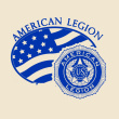 American Legion with Oval American Flag