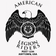 American Legion Riders with Eagle
