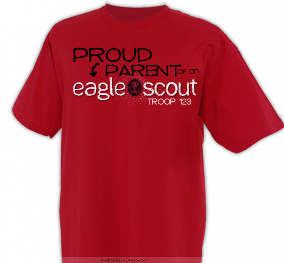 troop t-shirt design with 2 ink colors - #SP4479