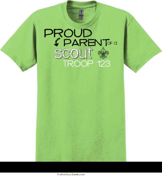 troop t-shirt design with 2 ink colors - #SP4480