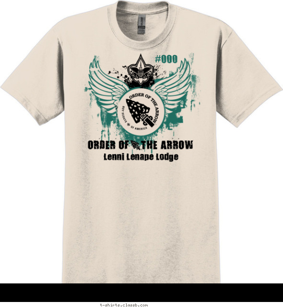 order-of-the-arrow t-shirt design with 2 ink colors - #SP4503