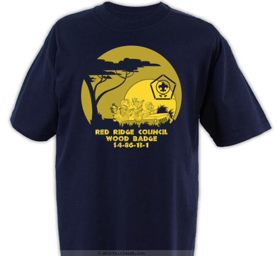 wood-badge-course t-shirt design with 1 ink color - #SP4513
