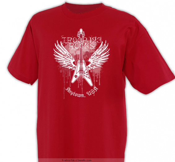 troop t-shirt design with 1 ink color - #SP4530