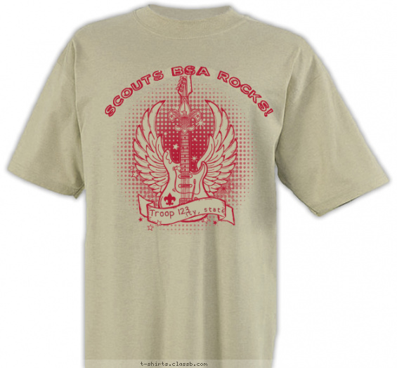 troop t-shirt design with 1 ink color - #SP4533
