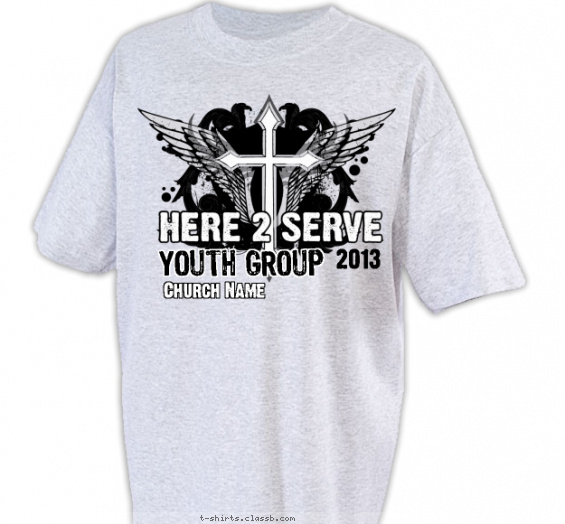 church-youth-group t-shirt design with 2 ink colors - #SP4585