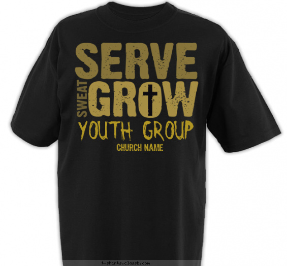 church-youth-group t-shirt design with 1 ink color - #SP4586