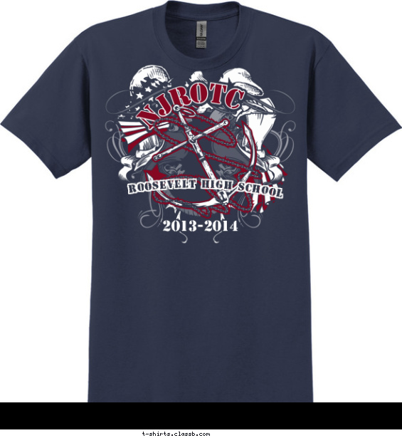 jrotc t-shirt design with 2 ink colors - #SP4609